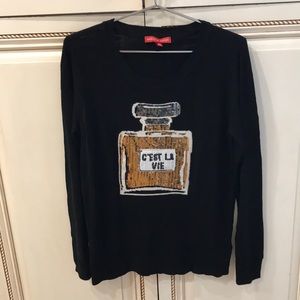 Saks Fifth Avenue Sweater Parisian Sequin So Cute